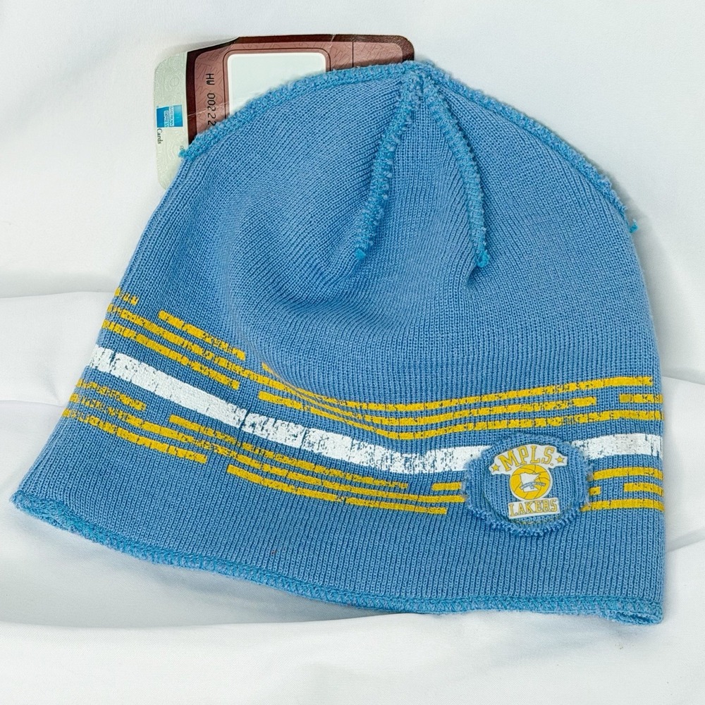 Adidas MPLS Minneapolis Lakers Hardwood Classics Beanie Knit Hat OSFA NWT NBA
